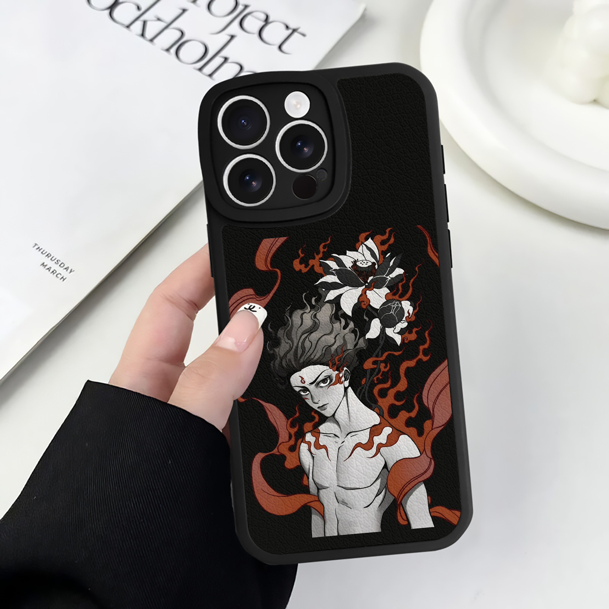 （画像用） Ne Zha 2 ナタ 魔童の大暴れ 【iPhone 16シリーズ対応】シリコンスマホケース（レザー調） 材質：シリコン